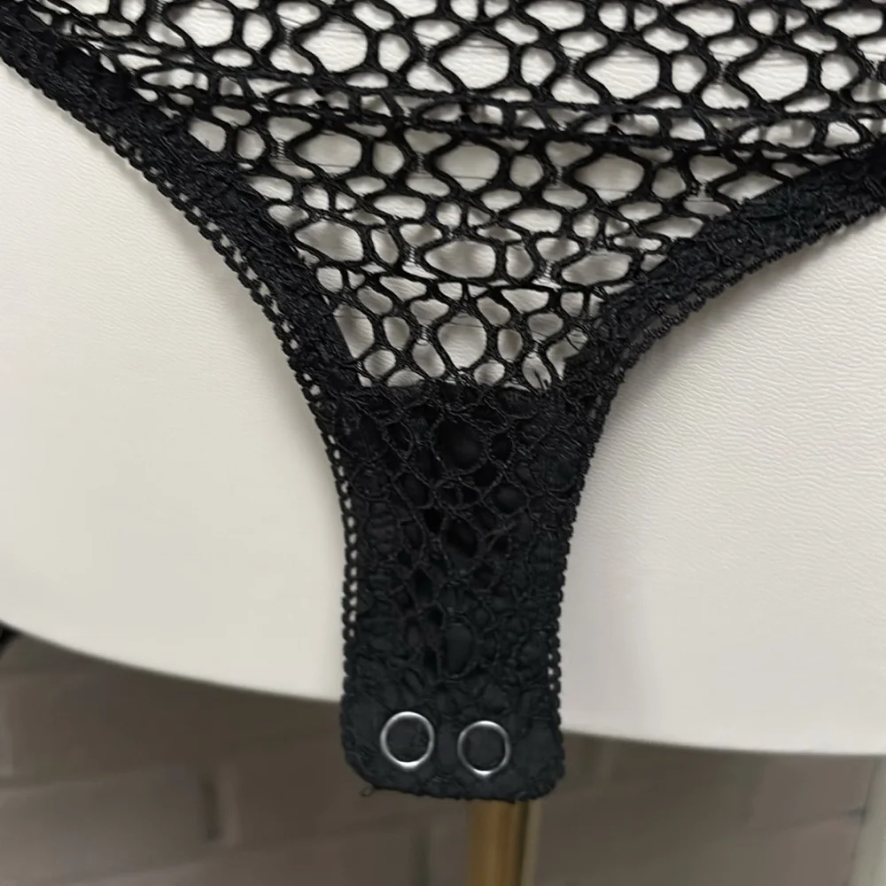 Bardot NWT Aubree Black Stretch Lace  Bodysuit XS/2